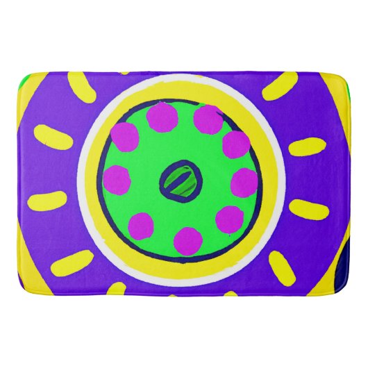 自然カラフルのパレットパターン バスマット (正面)