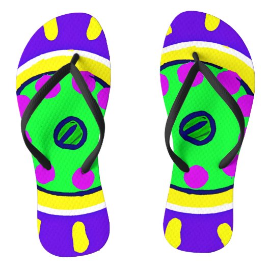 自然カラフルのパレットパターン ビーチサンダル (ソール)