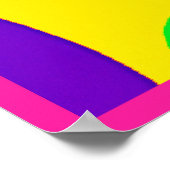 自然カラフルのパレットパターン ポスター (角)