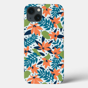 自然カラフルの花かわいい iPhone 13ケース
