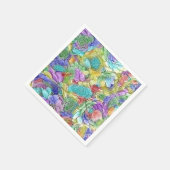 自然カラフル多肉植物 スタンダードカクテルナプキン (角)