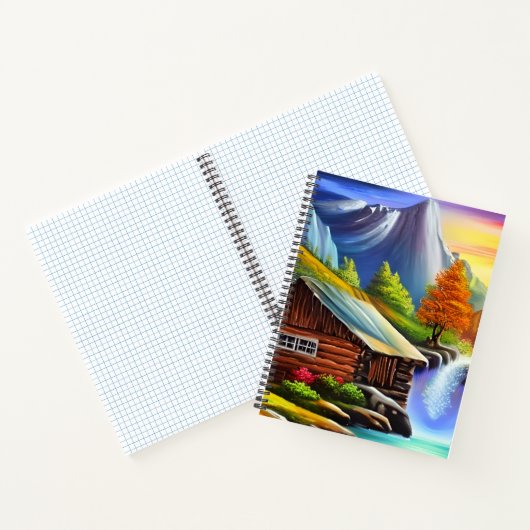 自然カラフル夢の風景の水彩画 ノートブック (内部)