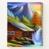 自然カラフル夢の風景の水彩画 ノートブック (裏面)