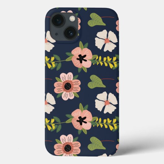 自然カラフル花かわいい水色 Case-Mate iPhoneケース (裏面)