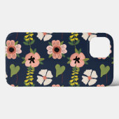 自然カラフル花かわいい水色 Case-Mate iPhoneケース (裏面 (横))