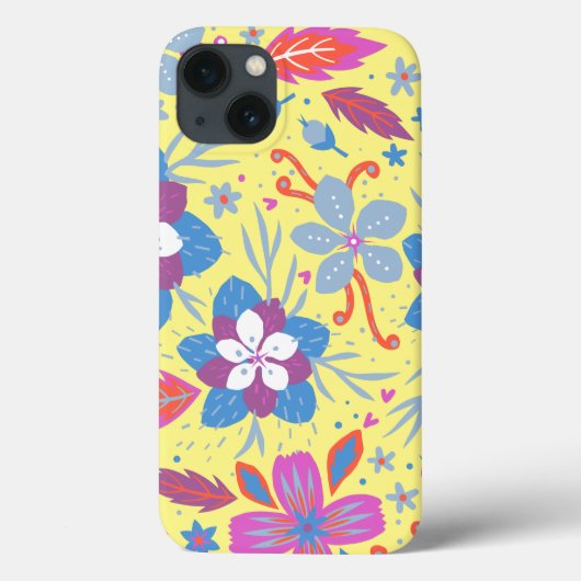 自然カラフル花ヴィンテージ Case-Mate iPhoneケース (裏面)