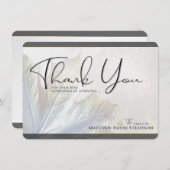 自然カラーズオータムリーフ悔やみや弔慰サンキューカード 招待状 (正面/裏面)