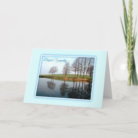 自然カードの最も深い悔やみや弔慰反射 カード (正面)