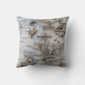 自然カ素朴ントリードライ樺の木バーク写真 クッション (裏面)