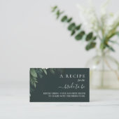 自然ガーデンプラントダークグリーンブライダルシャワー エンクロージャーカード (スタンド正面)