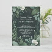 自然ガーデンプラントダークグリーンリハーサルディナー 招待状 (スタンド正面)