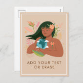 自然ガールホールディングマザーアース惑星の追加文字 シーズンポストカード (正面/裏面)