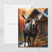 *~*自然キャビンAP49ムースフォレストコテージストリーム ポストカード (正面/裏面)