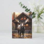 *~*自然キャビンAP49ムースフォレストコテージ ポストカード (スタンド正面)