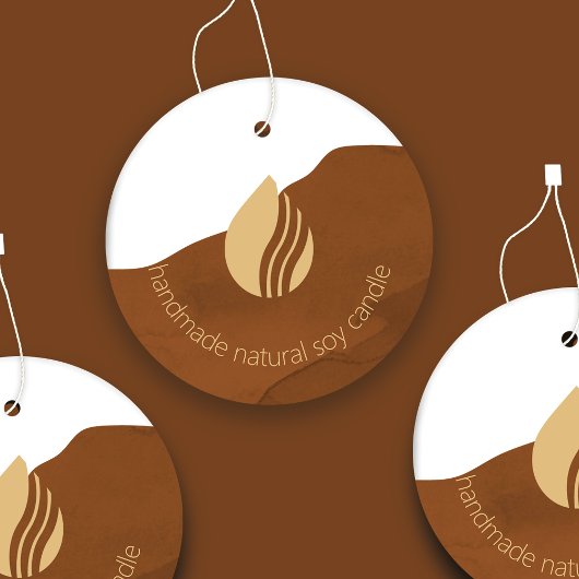 自然キャンドルプロダクトロゴアイコンつるラベル フェイバータグ
