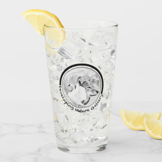 自然ギャラリーロゴの開発 タンブラーグラス (アイス正面)