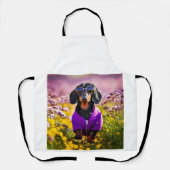 自然クラウドスカイワンダックスシャンドパープルサングラス エプロン (正面)