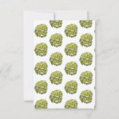 自然クラシックグリーンアジサイ結婚ズ 招待状 (裏面)