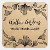 自然クラフト包装シール スクエアシール (正面)