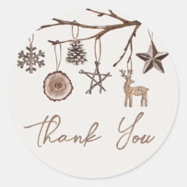 自然クリスマス ラウンドシール