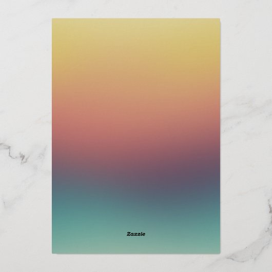 自然グラデモダンーションJOYクリスマスフォト 箔シーズンカード (裏面)