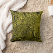 自然グリッタースパークリー抽象芸術シャルトリュースグリーン クッション (ブランケット)