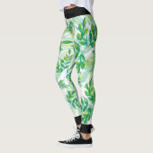 自然グリーンジャングルトロピカルスタイル レギンス (左)