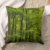 自然グリーンフォレスト写真 クッション (ブランケット)