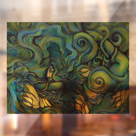 自然グリーン絵画女神の異教の地球 ウィンドウサイン (シート2)