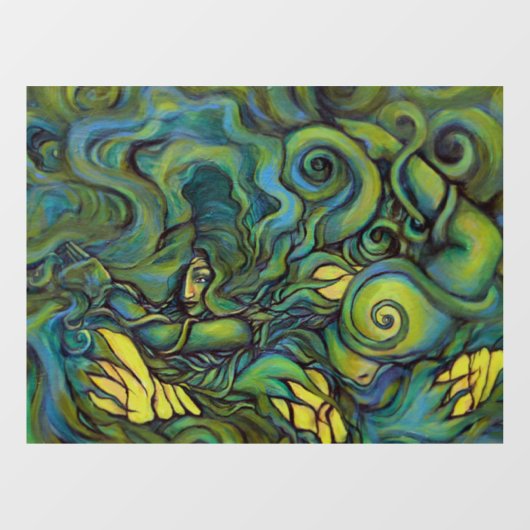 自然グリーン絵画女神の異教の地球 ウィンドウサイン (シート)