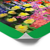 自然コテージW/ビューティフルガーデンカッコいいテンプレート ポスター (角)