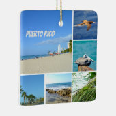 自然コラージュのサンフアン,プエルトリコ セラミックオーナメント (右)