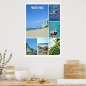 自然コラージュのサンフアン,プエルトリコ ポスター (キッチン)