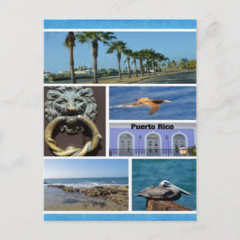 自然コラージュのサンフアン，プエルトリコ ポストカード