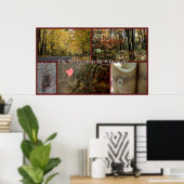 自然コラージュプリントノースウッズウィスコンシンシーズン ポスター (ホームオフィス)