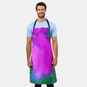 自然サイケデリック紫ミルクウィード エプロン (着用した状態)