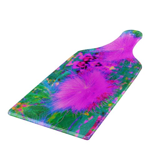 自然サイケデリック紫ミルクウィード カッティングボード (角)