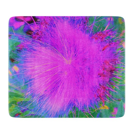 自然サイケデリック紫ミルクウィード カッティングボード (正面)