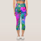 自然サイケデリック紫ミルクウィード カプリレギンス (裏面)