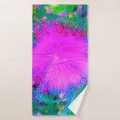 自然サイケデリック紫ミルクウィード バスタオル (バスタオル)