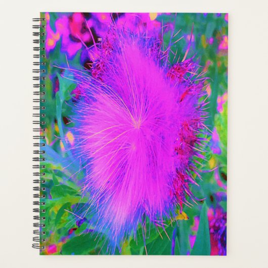 自然サイケデリック紫ミルクウィード プランナー手帳 (正面)