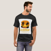 自然サンセットイエロータイポグラフィTシャツ Tシャツ (正面フル)