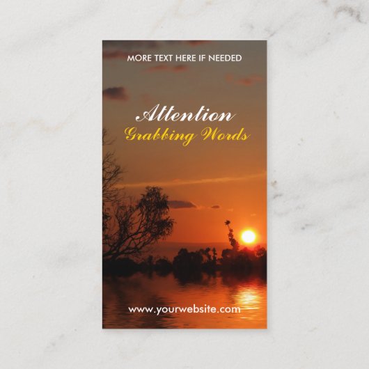 自然シルエットサンセット反射名刺 名刺 (裏面)