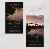 自然シルエットブリッジポンドビジネスカード 名刺 (正面/裏面)