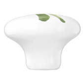 自然シンプルグリーンリーフ セラミックノブ (側面)