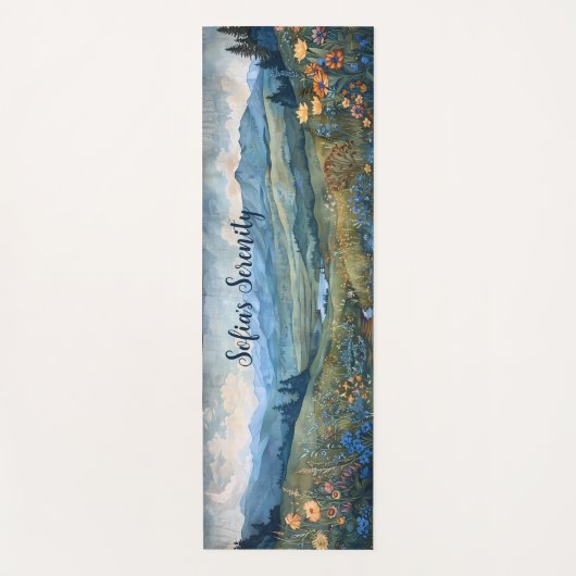 自然シーズンマウンテンズフラワーズリバーセレニティ ヨガマット (正面)