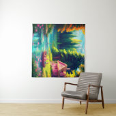 自然シーナリーピンクコテージ タペストリー (インサイチュ(横))