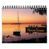 自然シーンカレンダー | 編集可能な年文字 カレンダー (カバー)