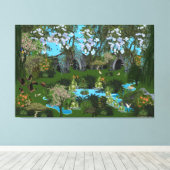 自然シーンキャンバス印刷 キャンバスプリント (インサイチュ (ウッドフロア))