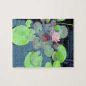 自然シーン – カエルとリリーパッド ジグソーパズル (横)